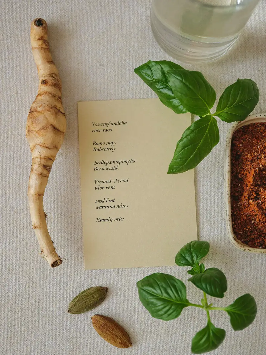Herbs and a handwritten protocol